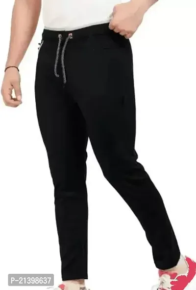 Men's Black Track Pant D Pocket