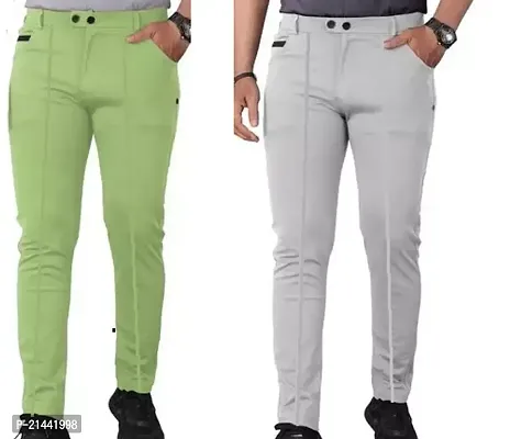 Men's Trouser Pastal Green  Light Grey