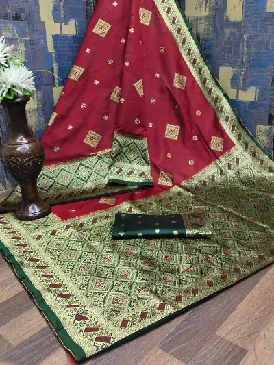 Classic Silk Blend Saree with Blouse piece