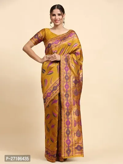 Classic Silk Blend Saree with Blouse piece