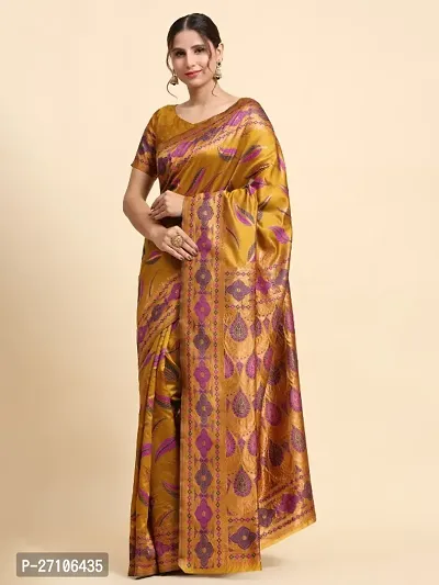 Classic Silk Blend Saree with Blouse piece-thumb3