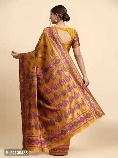 Classic Silk Blend Saree with Blouse piece-thumb5