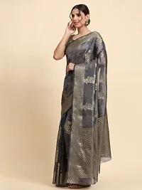 Classic Organza Saree with Blouse piece for Women-thumb3