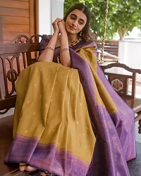 Classic  Silk Blend Saree with Blouse piece for Women-thumb2