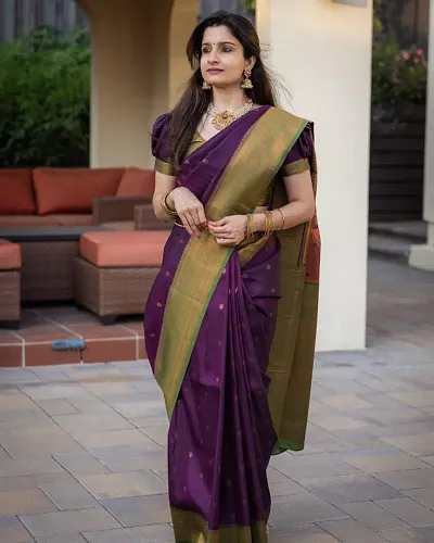 Women kanjivarm Soft Banarasi Premium Silk Saree