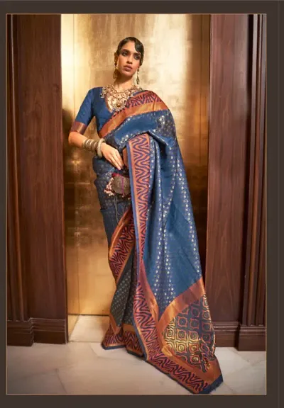 Classic Art Silk Jacquard Saree with Blouse piece