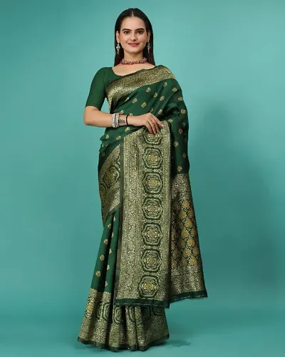 Classic Art Silk Saree with Blouse Piece For Women