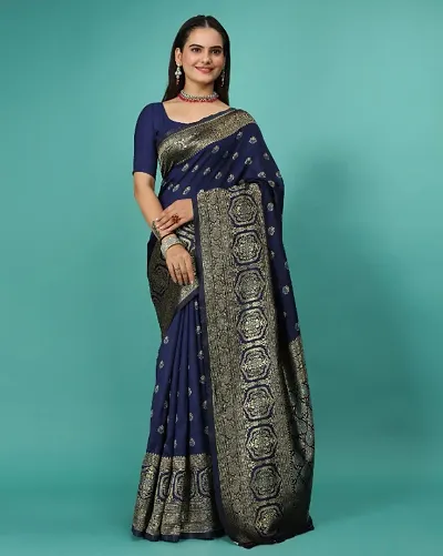 Classic Art Silk Saree with Blouse Piece For Women