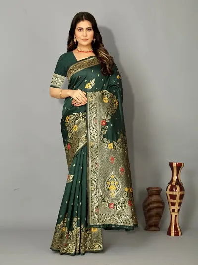 Beautiful Art Silk Saree with Blouse piece for Women