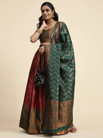 Beautiful Banarasi Silk Lehenga Choli For Women