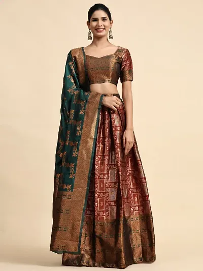 Beautiful Banarasi Silk Lehenga Choli For Women