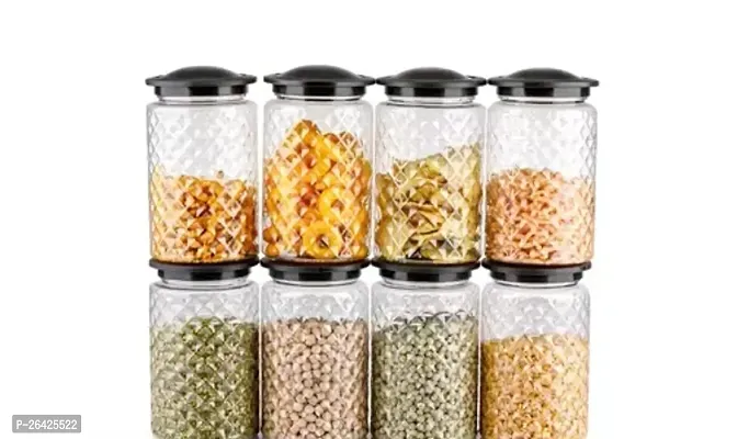 Super Diamond Disign Storage 1100 Ml Container Storage Box Container For Kitchen Container For Multi Super Container Golden Container Food Storage Container Jar Pack Of 4-thumb0