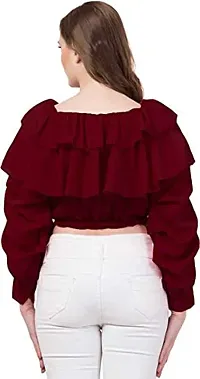 MJ Fashion|| Casual Off Shoulder Ruffle Top for Women-thumb1