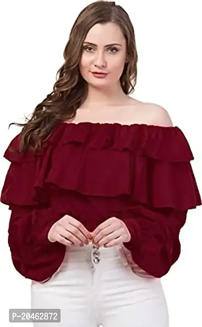 MJ Fashion|| Casual Off Shoulder Ruffle Top for Women