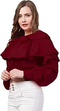 MJ Fashion|| Casual Off Shoulder Ruffle Top for Women-thumb2