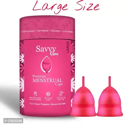 Savvy Cure Reusable Menstrual Cup for Women Small Size Combo of 2 Ultra Soft Odour and Rash Free No Leakage Protection for Up to 10 12 Hours FDA Approved