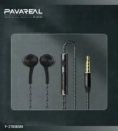 Rk Trader Pavareal  E73 Headphone Wired - 3.5 Mm Single Pin Black