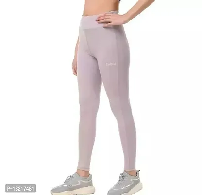 Stylish Pink Lycra Solid Jeggings For Women-thumb0