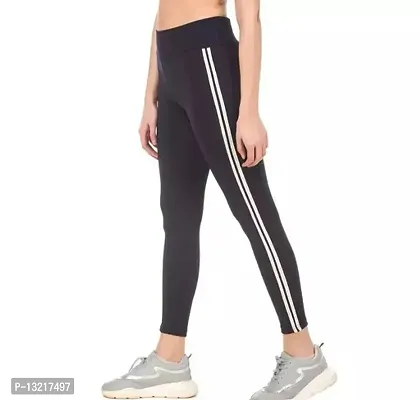 Stylish Black Lycra Solid Jeggings For Women