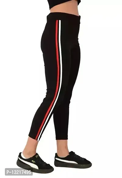 Stylish Black Lycra Solid Jeggings For Women-thumb0