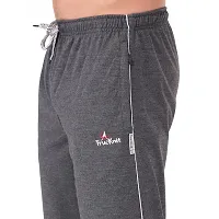 True KINTMAN Regular Fit Plain Cotton Pyjama Trackpants for Man's with Both Side Zipper Pockets(SPL_Gry_DGRY_26)-thumb3