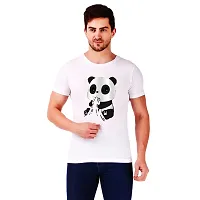 True KNITMEN Printed Round Neck  Half Sleeve Customized/Dry-Fit/T-Shirt for Men/Women T-Shirts (Pack of 1) (PandaRainbow (Pack of 2))-thumb1