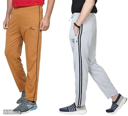 True KINTMAN Regular Fit Pure Cotton Track Pants for Man's with Both Side Deep Zipper Pockets (SPL_MSTD+DPL_DGRY_30)