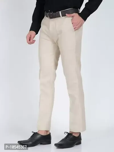 Stylish Cotton Blend Solid Color Trousers For Men Combo of 2-thumb4