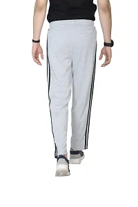 Men Grey Cotton Solid Regular Track Pant-thumb3