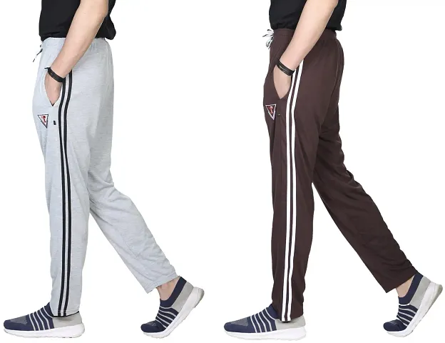 Multicolored Cotton Solid Regular Track Pant Combo