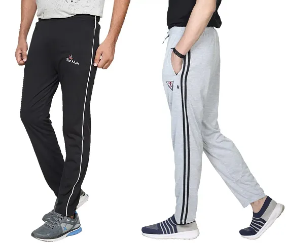 Multicolored Cotton Solid Track Pants Combo