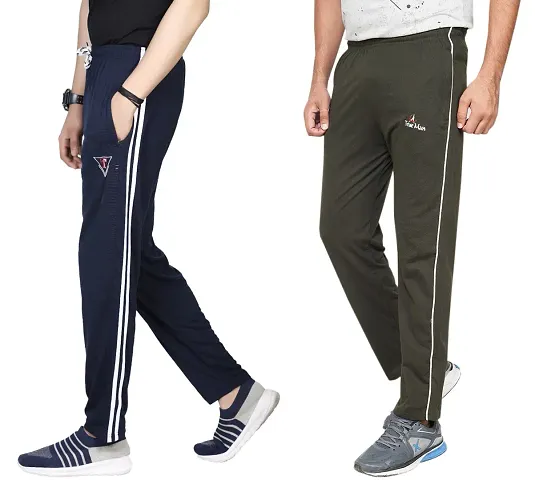 Stylish Men Cotton Hosiery Track pant - Combo Pack of 2