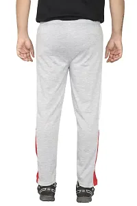Men's Grey Cotton Solid Regular Track Pants-thumb3