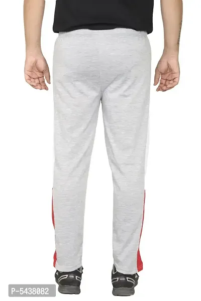 Men's Grey Cotton Solid Regular Track Pants-thumb4