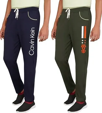 New Launched Cotton Blend Regular Track Pants For Men 