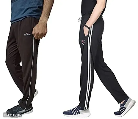 True KINTMAN Regular Fit Pure Cotton Track Pants for Man's with Both Side Deep Zipper Pockets-thumb0