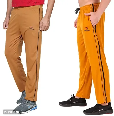 True KINTMAN Regular Fit Pure Cotton Track Pants for Man's with Both Side Deep Zipper Pockets
