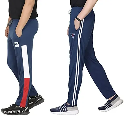 True KINTMAN Pure Cotton Track Pants for Man's with Both Side Deep Zipper Pockets-thumb0