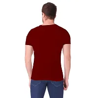 True KNITMEN Printed Round Neck & Half Sleeve Customized/Dry-Fit/T-Shirt for Men/Women T-Shirts (Pack of 1) &(RBS_MRN_XL) Maroon-thumb2