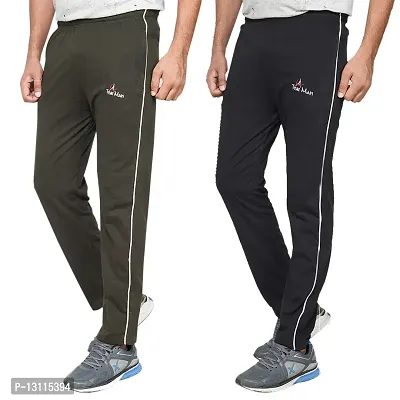 TRUE KNITMAN Regular Fit Track Pants with Both Side Zipper Pockets (Pack of-thumb0