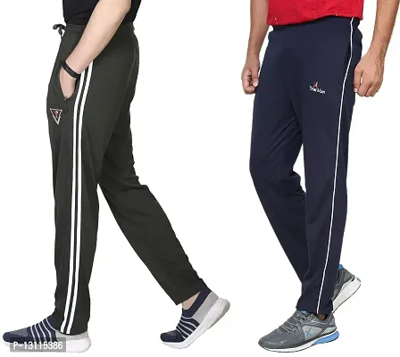 True KINTMAN Regular Fit Pure Cotton Track Pants for Man's with Both Side Deep Zipper Pockets-thumb0