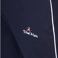 TRUE KNITMAN Regular Fit Plain Cotton Pyjama Trackpants for Man's with Both Side Zipper Pockets & (SB_NVY BLU_28)-thumb3