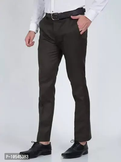 Stylish Cotton Blend Solid Color Trousers For Men Combo of 2-thumb4