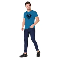 True KNITMEN Printed Round Neck  Half Sleeve Customized/Dry-Fit/T-Shirt for Men/Women T-Shirts (Pack of 1) (Superman)-thumb1