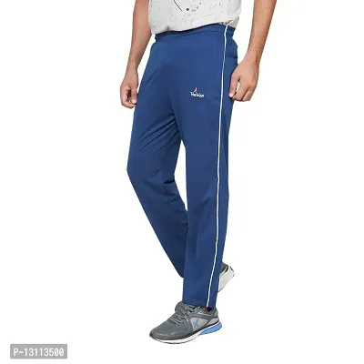 True KNITMAN Cotton Hosiery Trackpant | Joggers, Lowers for Men | Gym Workout Track Pant | Casual Pajama for Men | Light Blue  Navy Blue (Combo of 2)-thumb2