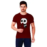True KNITMEN Printed Round Neck  Half Sleeve Customized/Dry-Fit/T-Shirt for Men/Women T-Shirts (Pack of 1) (PandaYO)-thumb1