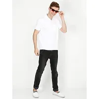 Men Solid Cotton Casual Polo T-Shirt-thumb3