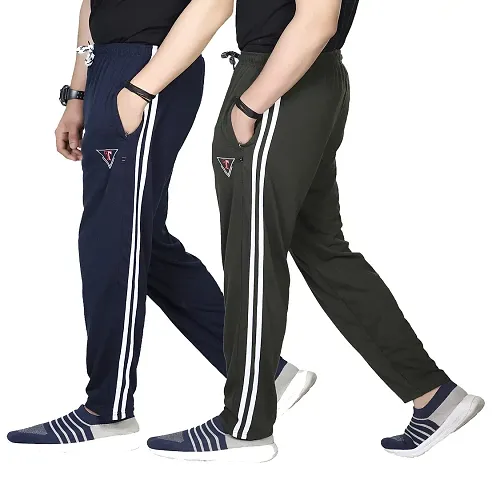 True Man Mans Cotton Slim fit Track Pants. (Packof 2)