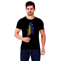 True KNITMEN Printed Round Neck  Half Sleeve Customized/Dry-Fit/T-Shirt for Men/Women T-Shirts (Pack of 1) (PandaRainbow (Pack of 2))-thumb3