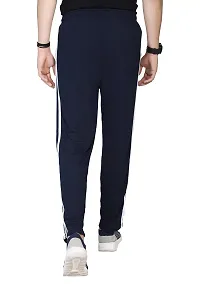 True Man Men's Regular Fit Spandex Track Pants (Trackpants_DB_Line)-thumb1